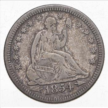 1854 Seated Liberty Quarter