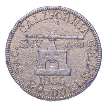 1855 Blake Assayers Co. California Gold Rush Souvenir Token