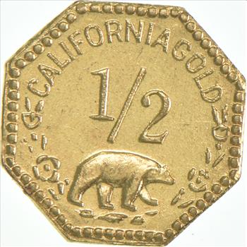 1855 Liberty Octagonal California Gold Rush Souvenir Token