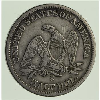 1855-S Seated Liberty Half Dollar - Arrows - Circulated