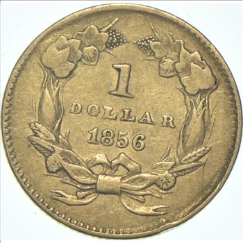 1856 $1 Indain Princess Head Gold Dollar Piece