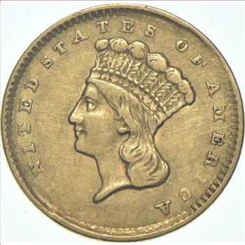 1856 $1 Indain Princess Head Gold Dollar Piece