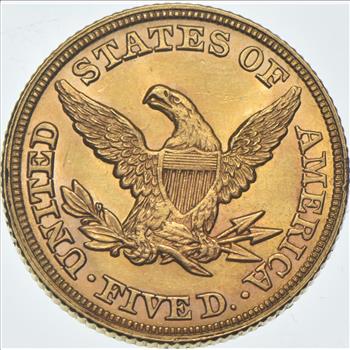 1856 $5 Liberty Head Gold Half Eagle
