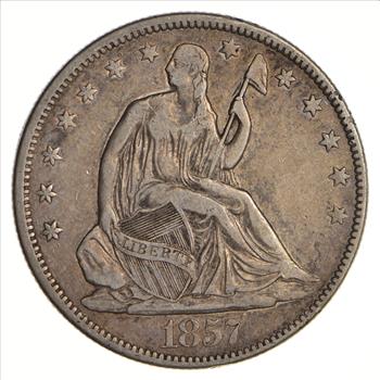 1857 Seated Liberty Half Dollar - Circulated
