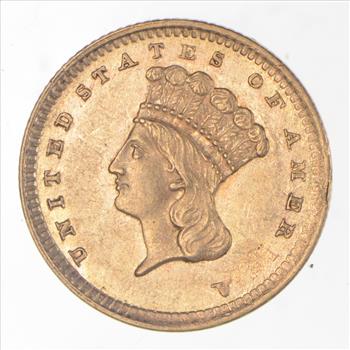 1858 Indian Princess Head Gold Dollar