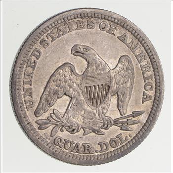 1858 Seated Liberty Quarter - Circulated