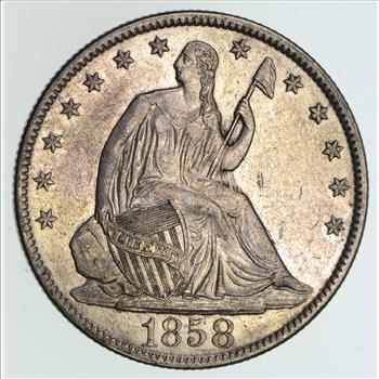 1858-O Seated Liberty Half Dollar - Near Uncirculated