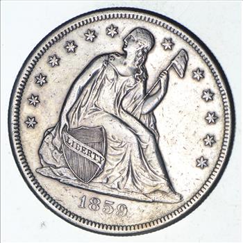 1859-O Seated Liberty Silver Dollar - Near Uncirculated