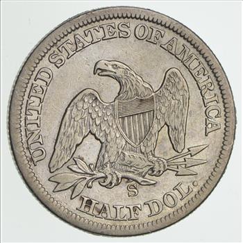 1861-S Seated Liberty Half Dollar - Circulated