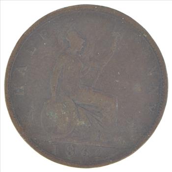 1862 Great Britain 1/2 Penny