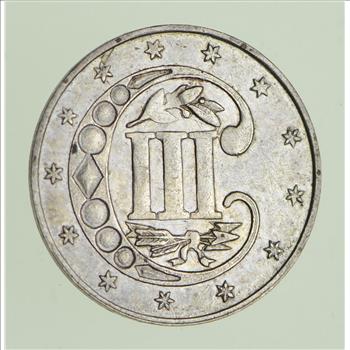 1862 Silver Three-Cent Piece - Circulated