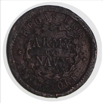 1863 Indian Head / Army And Navy Civil War Token