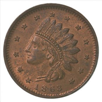 1863 Indian Head Not One Cent Civil War Token F-69/369a