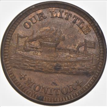 1863 Our Little Monitor Civil War Token