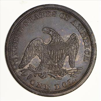 1863 Seated Liberty Silver Dollar - Near Uncirculated