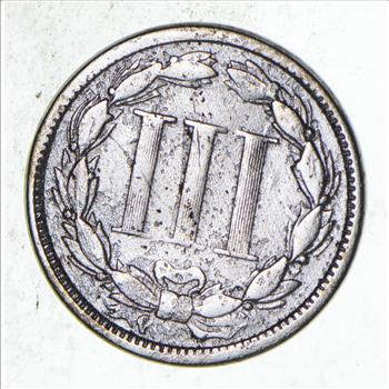 1865 - ***3***THREE***Cent*** - Historic US Type Coin - Better Date