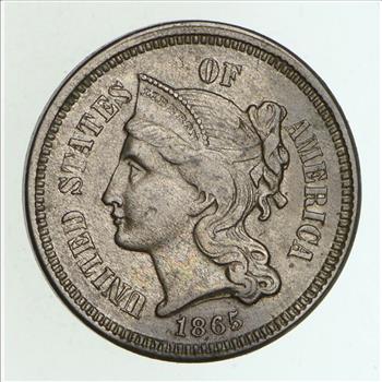 1865 Nickel Three-Cent Piece - Circulated