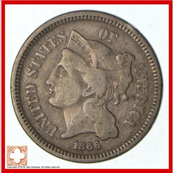 1866 Three-Cent Piece - Copper Nickel