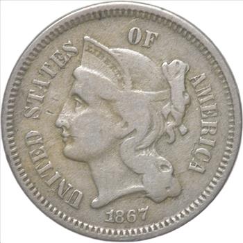 1867 Nickel Three-Cent Piece - Charles Coin Collection