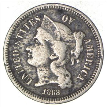 1868 - ***3***THREE***Cent Piece*** - US Type Coin