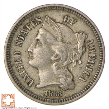 1868 - ***3***THREE***Cent Piece*** - US Type Coin