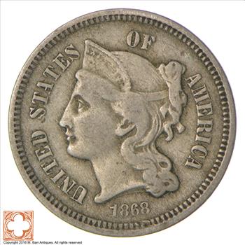 1868 - ***3***THREE***Cent Piece*** - US Type Coin