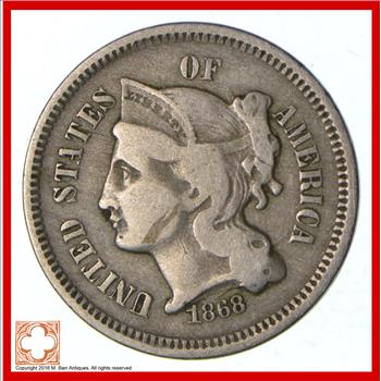 1868 Three-Cent Piece - Copper Nickel