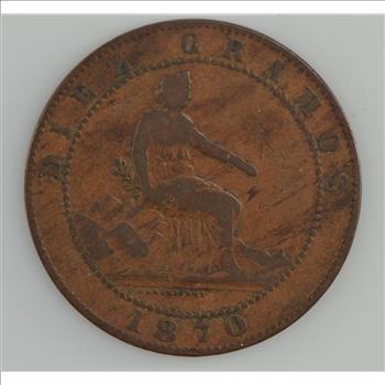 1870 OM Spain 10 Centimos