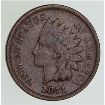 1871 Indian Head Cent - Circulated