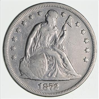 1872 Seated Liberty Silver Dollar- Circulated