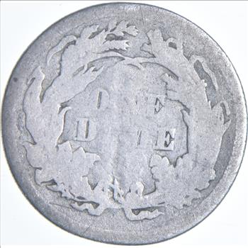 1875 Seated Liberty Dime - Counter Stamped 