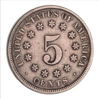1876 Shield Nickel - Circulated
