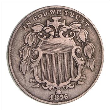 1876 Shield Nickel - Circulated