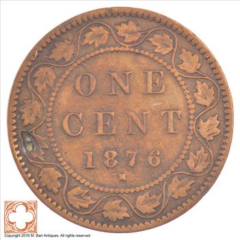 1876-H Canada One Cent Queen Victoria