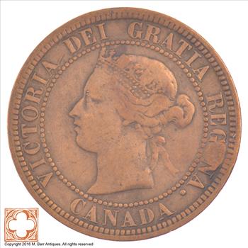 1876-H Canada One Cent Queen Victoria