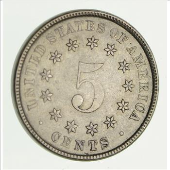 1883 Shield Nickel - Without Rays - Circulated