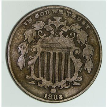 1883/2 3 Over 2 Shield Nickel - RARE - Circulated