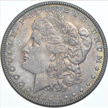 1886 Morgan Silver Dollar - Toned