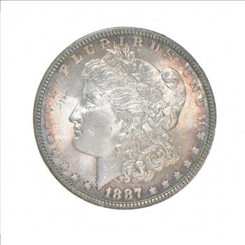 1887 Morgan Silver Dollar - Toned