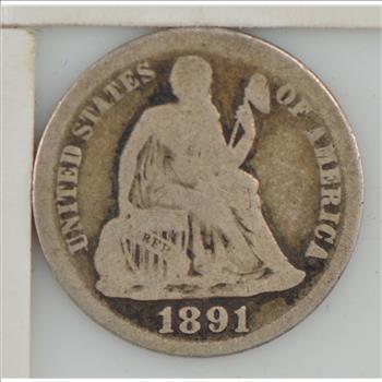 1891 Liberty Seated Dime