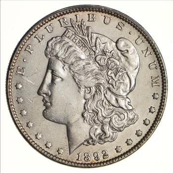 1892 Morgan Silver Dollar - Near Uncirculated