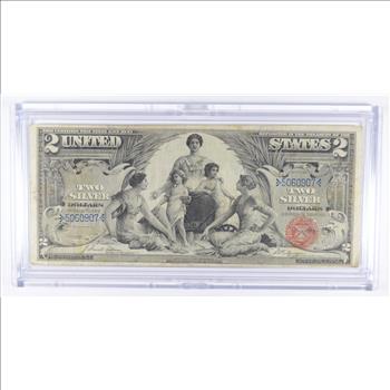 1896 $2 Educational Silver Certificate Large Size Note
