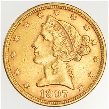 1897 Liberty Head $5 Gold Half Eagle