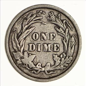 1897-O Barber Head Dime - Circulated