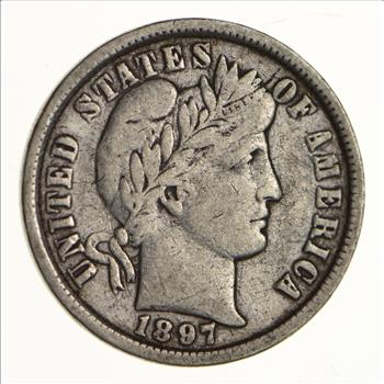 1897-O Barber Head Dime - Circulated