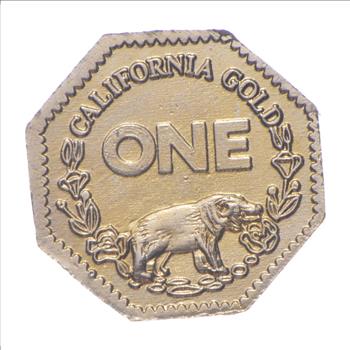 1898 Octagonal California Gold Rush Souvenir Token