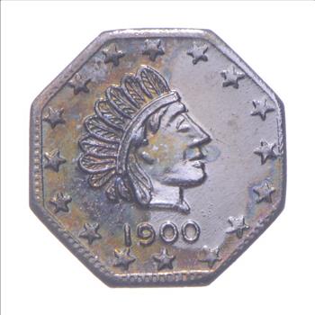 1900 Octagonal Alaska Gold Rush Souvenir Token