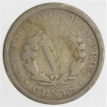 1901 Liberty Head V Nickel - Circulated Condition - Over 110 Years Old!