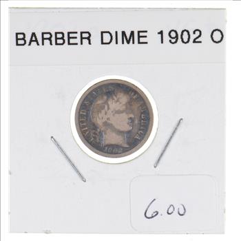 1902-O Barber Dime