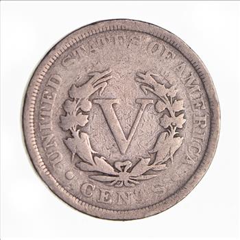 1905 Liberty Head V Nickel - Circulated Condition - Over 110 Years Old!